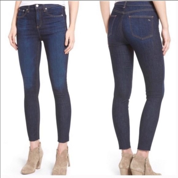 rag & bone Denim - RAG & BONE Women's size 26 10" Skinny Indigo Jean Frayed Hem Pant